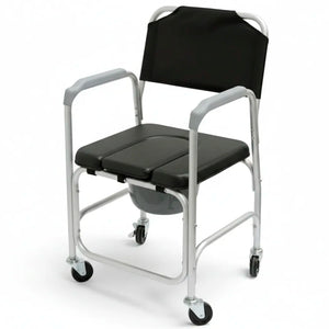 Plano frontal inclinado de la silla wc que incluye cubeta extraíble dortomedical