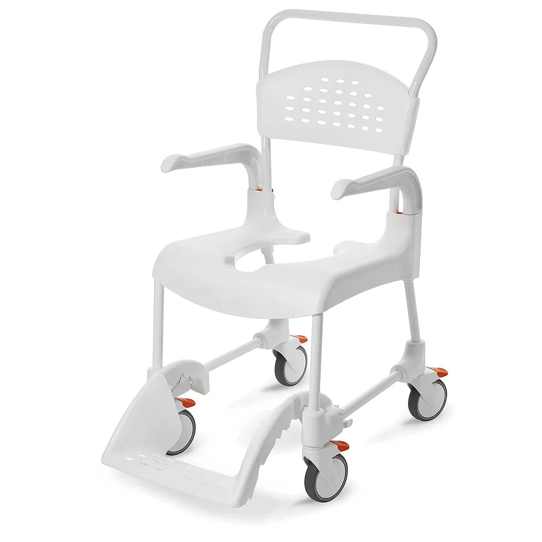 Silla Clean Blanca para Ducha y Wc con 4 Frenos ETAC