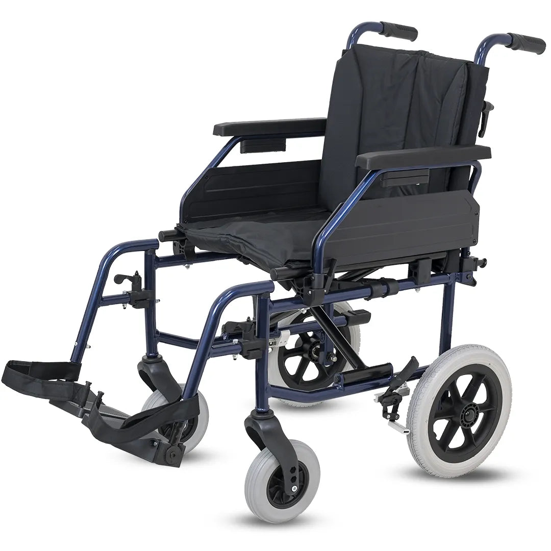 Silla de ruedas de aluminio ligera para un manejo sencillo y sin esfuerzo del cuidador Dortomedical