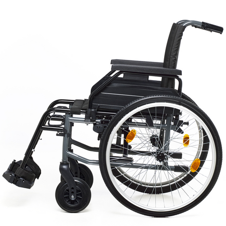 Vista lateral de la silla Gades Vario con ajuste del centro de gravedad y regulación de profundidad de asiento dortomedical