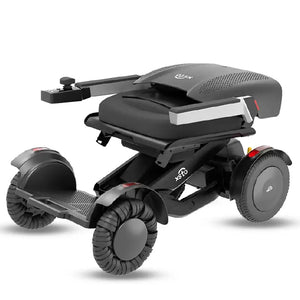 Silla de ruedas eléctrica con asiento con altura y ángulo regulables para ajustar la postura durante el uso dortomedical