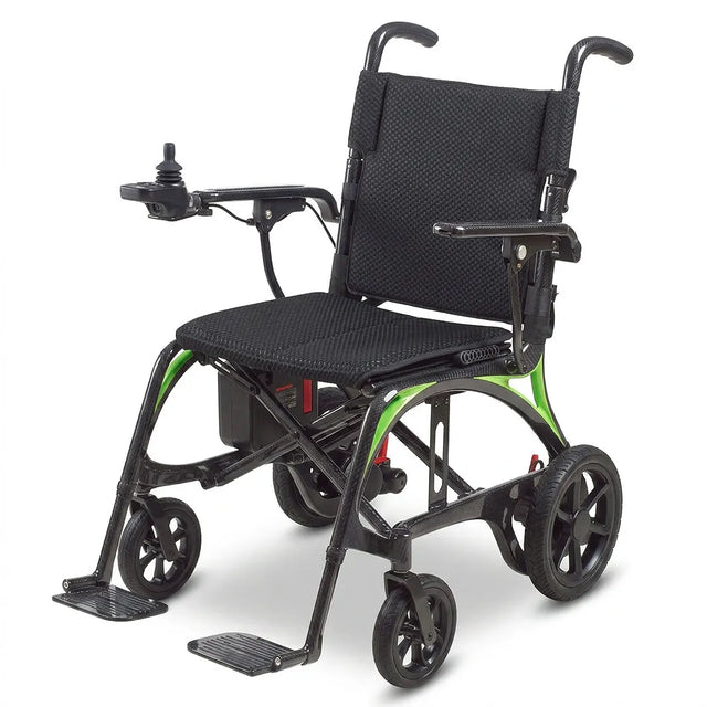 Silla de ruedas eléctrica plegable de fibra de carbono R820 ultraligera para viajar dortomedical