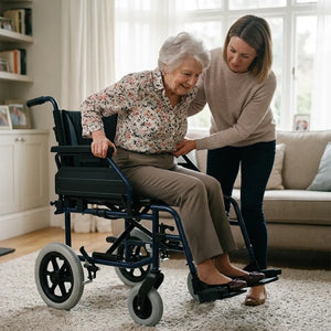 Silla de ruedas estrecha disponible en 4 medidas de ancho para una adaptabilidad perfecta Dortomedical