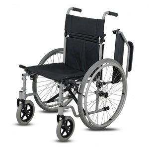 Silla de ruedas de aluminio con plegado compacto para facilitar el transporte y almacenaje en casa dortomedical