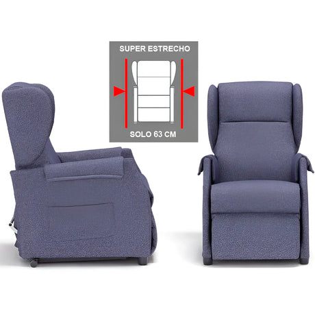 Sillón Eléctrico SUPER ESTRECHO con Elevación y Reclinación