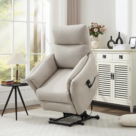 Sillón elevador eléctrico con acolchado extra y diseño elegante para un confort total de Dortomedical.