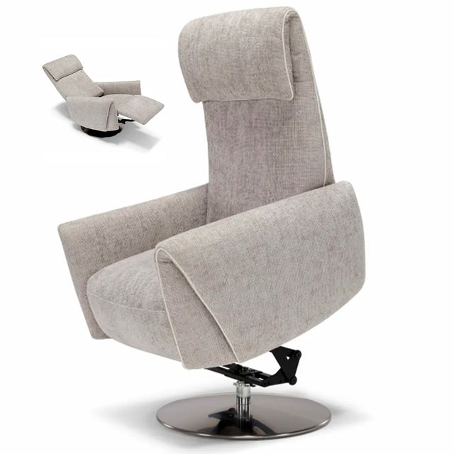 Sillón levantapersonas giratorio color beige con doble motor independiente y diseño ergonómico dortomedical