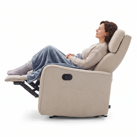 Sillón reclinable lactancia que ofrece comodidad al usuario gracias a su acolchado cervical y lumbar dortomedical