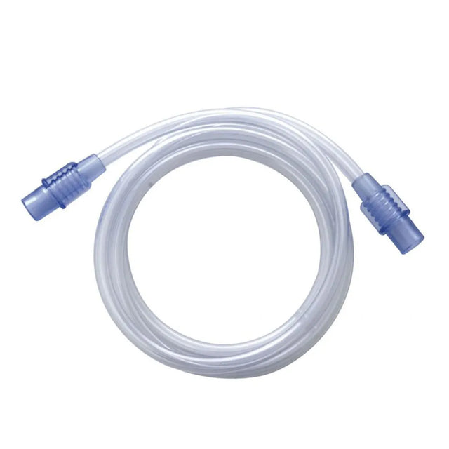 Vista del tubo de PVC de 1 m de longitud flexible y resistente compatible con los nebulizadores de la marca Moretti dortomedical