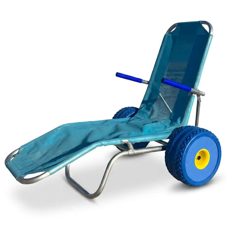 Tumbona adaptada para playa con ruedas para todo tipo de terreno dortomedical 